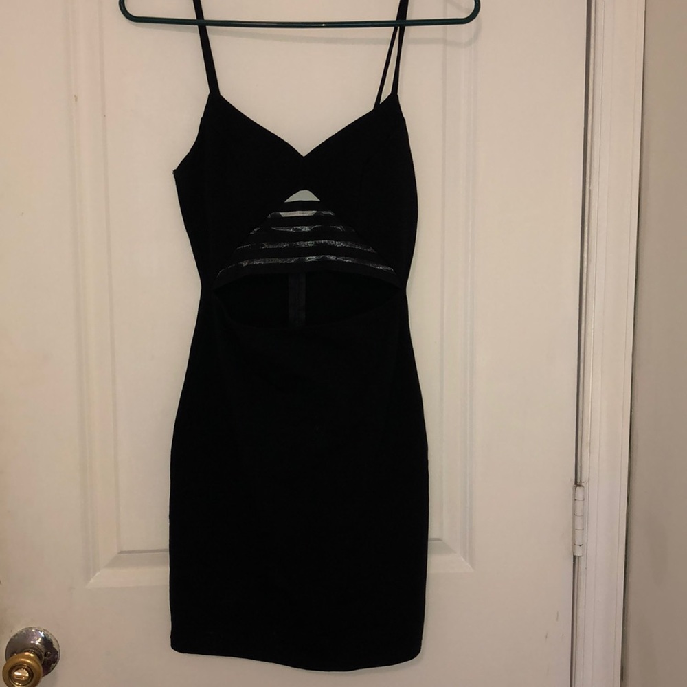 Black dress with cutout